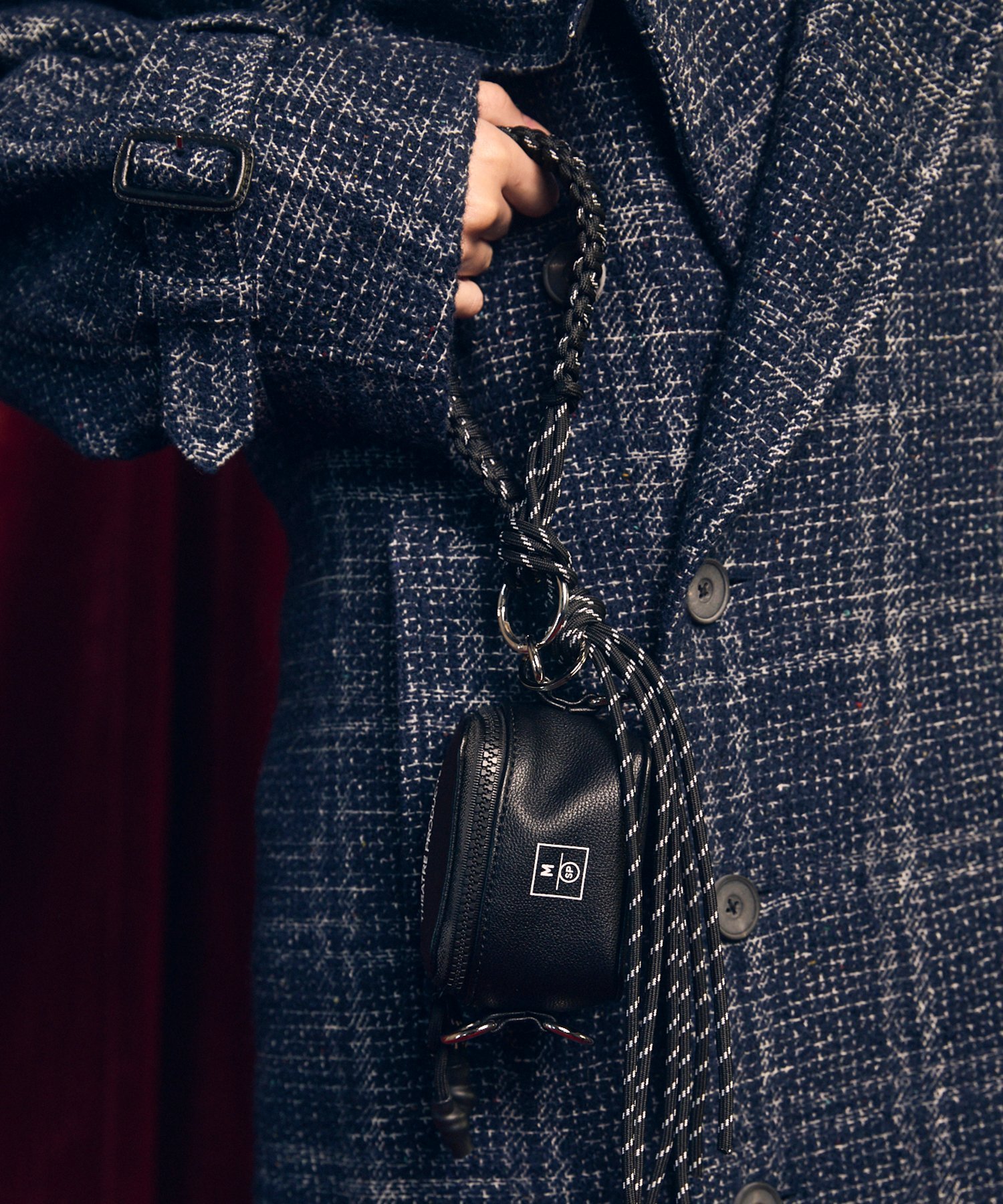 MAISON SPECIAL 【THEATRE PRODUCTS】Collaboration With Charm Shoulder Leather Back メゾンスペシャル 財布・ポーチ・ケース ポーチ ブラック【送料無料】