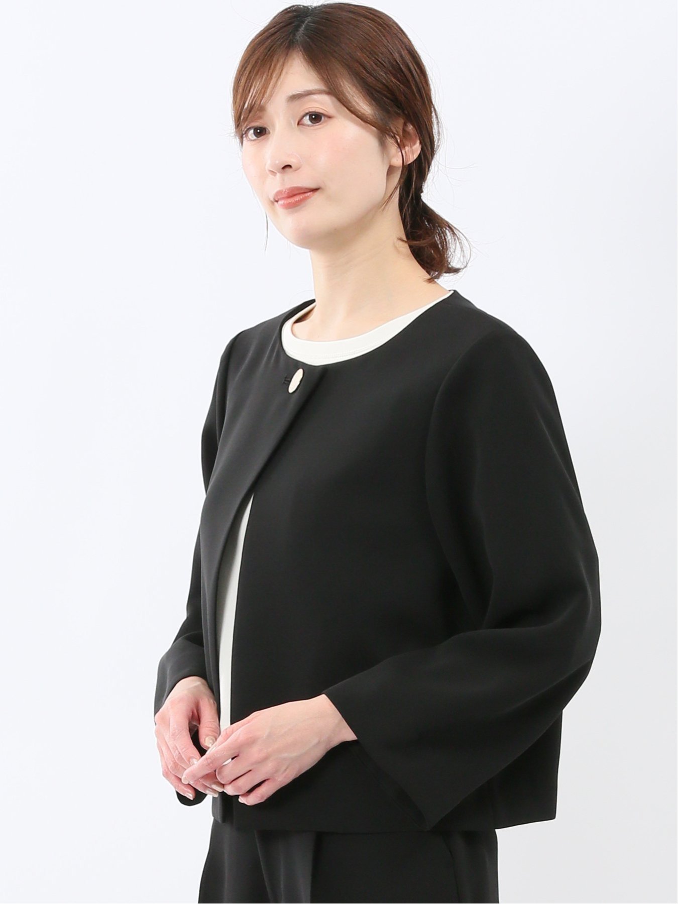 【SALE／15%OFF】m.f.editorial トリアセライク バージャケット 黒(セットアップ可能) タカキュー ジャケット・アウター テーラードジャケット・ブレザー【送料無料】