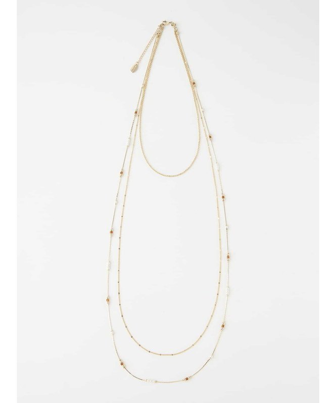 Aquascutum WOMEN 3連メタルチェーン ネックレス アクアスキュータム アクセサリー・腕時計 その他のアクセサリー・腕時計 イエロー【送料無料】