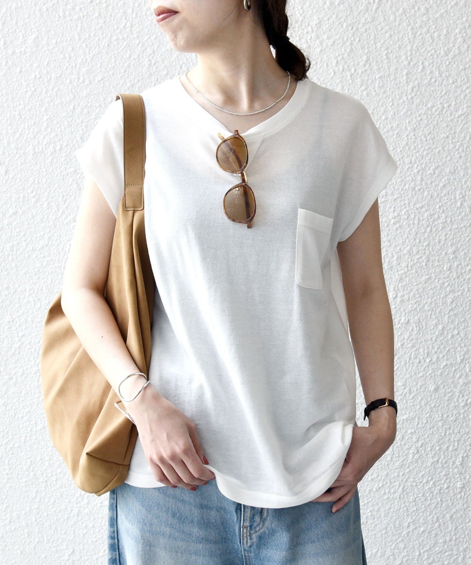 【SALE／40%OFF】SHIPS any SHIPS any:＜洗濯機可能＞シアー 裏毛 クルーネック フレンチ スリーブ TEE シップス トップス カットソー・Tシャツ グレー ピンク ホワイト