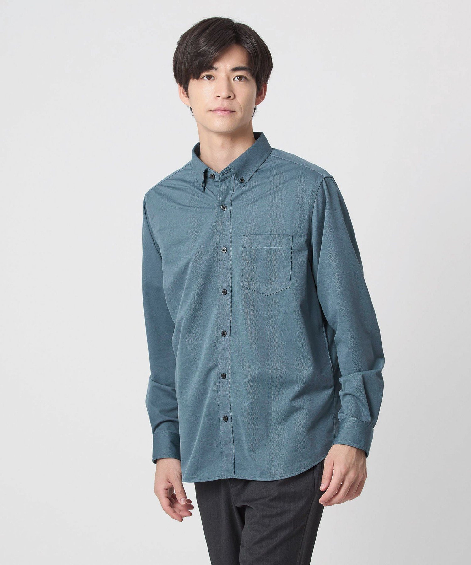 JUST fit トリコット ジャカード シャツ ユナイテッドアローズ アウトレット トップス シャツ・ブラウス グレー