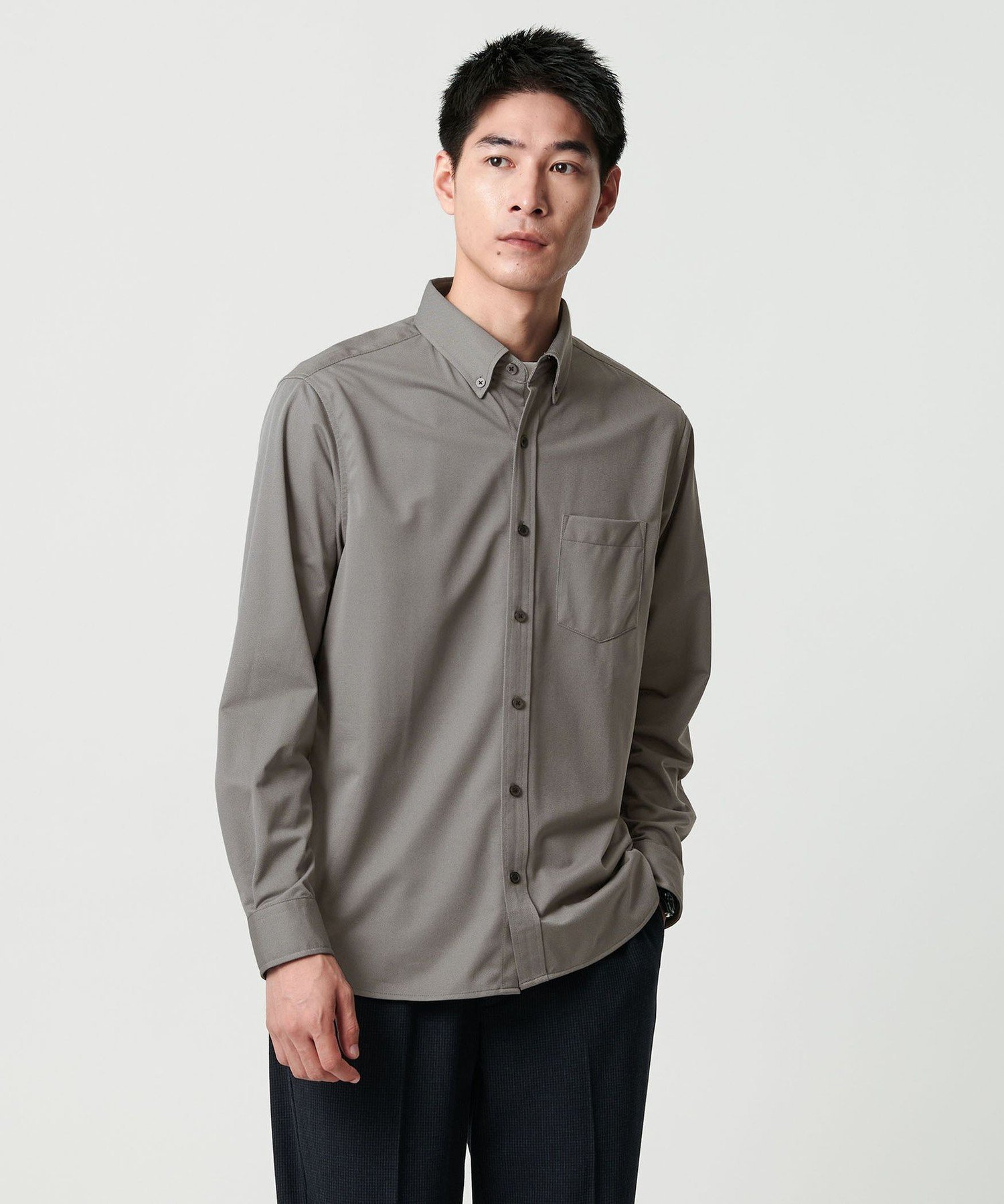 JUST fit トリコット ジャカード シャツ ユナイテッドアローズ アウトレット トップス シャツ・ブラウス グレー