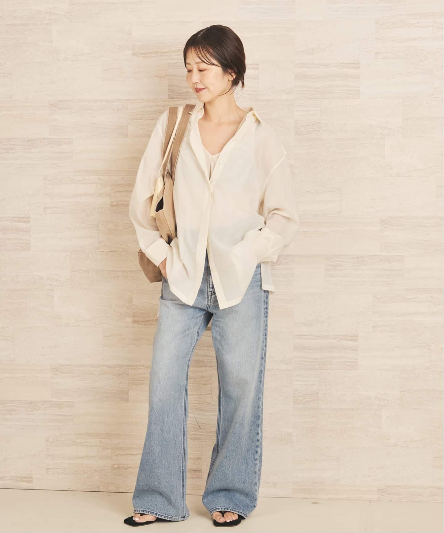 plage 《追加》vintage like デニムパンツ 2 プラージュ パンツ ジーンズ・デニムパンツ ブルー