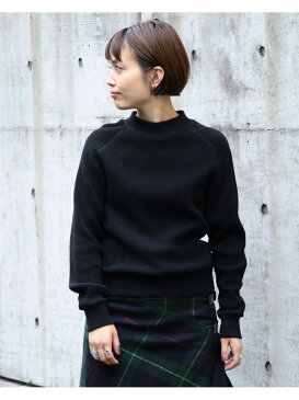 BEAMS BOY Jackman * BEAMS BOY / ワッフル ミドルネック ビームス ウイメン カットソー スウェット ホワイト ブラック グリーン グレー ネイビー【送料無料】
