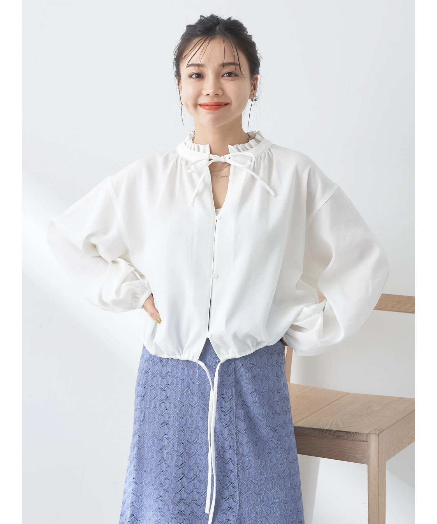 【SALE／30%OFF】earth music&ecology カフタンフリルブラウス アースミュージック&エコロジー トップ..