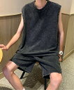 【SALE/48%OFF】NOWLE NOWLE/(M)ヴィンテージ加工 ノースリーブ Tシャツ / イージー ハーフ パンツ セットアップ チェルカ トップス...