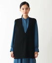 【SALE/40%OFF】HIROKO BIS ミラノリブニットベスト /洗える ヒロコ ビス トップス ベスト・ジレ ベージュ ブルー ブラック【送料無料】