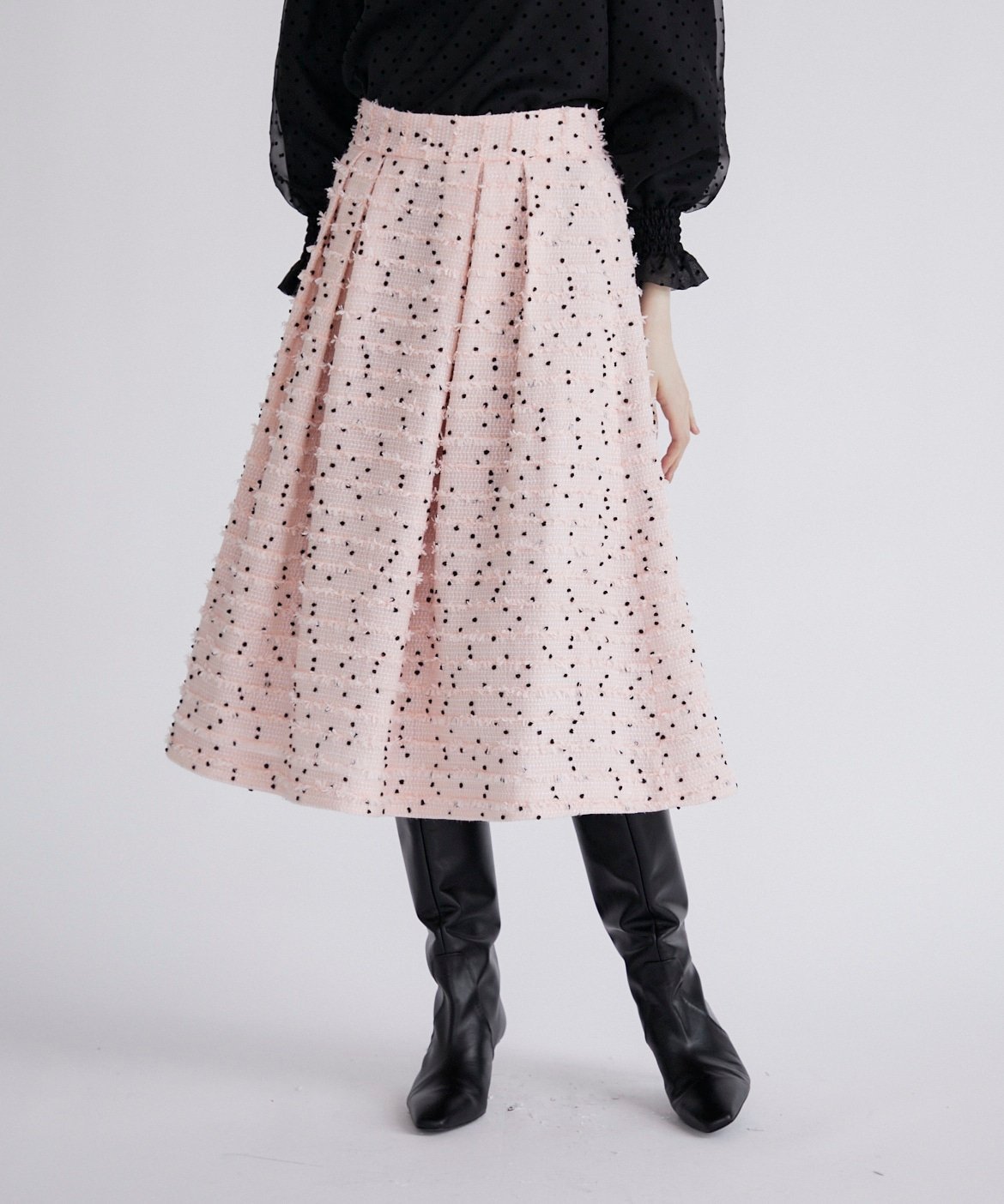 Maglie par ef-de 《M Maglie le cassetto》ツイードスカート《Linton Tweeds》 マーリエ ル カセット スカート ...