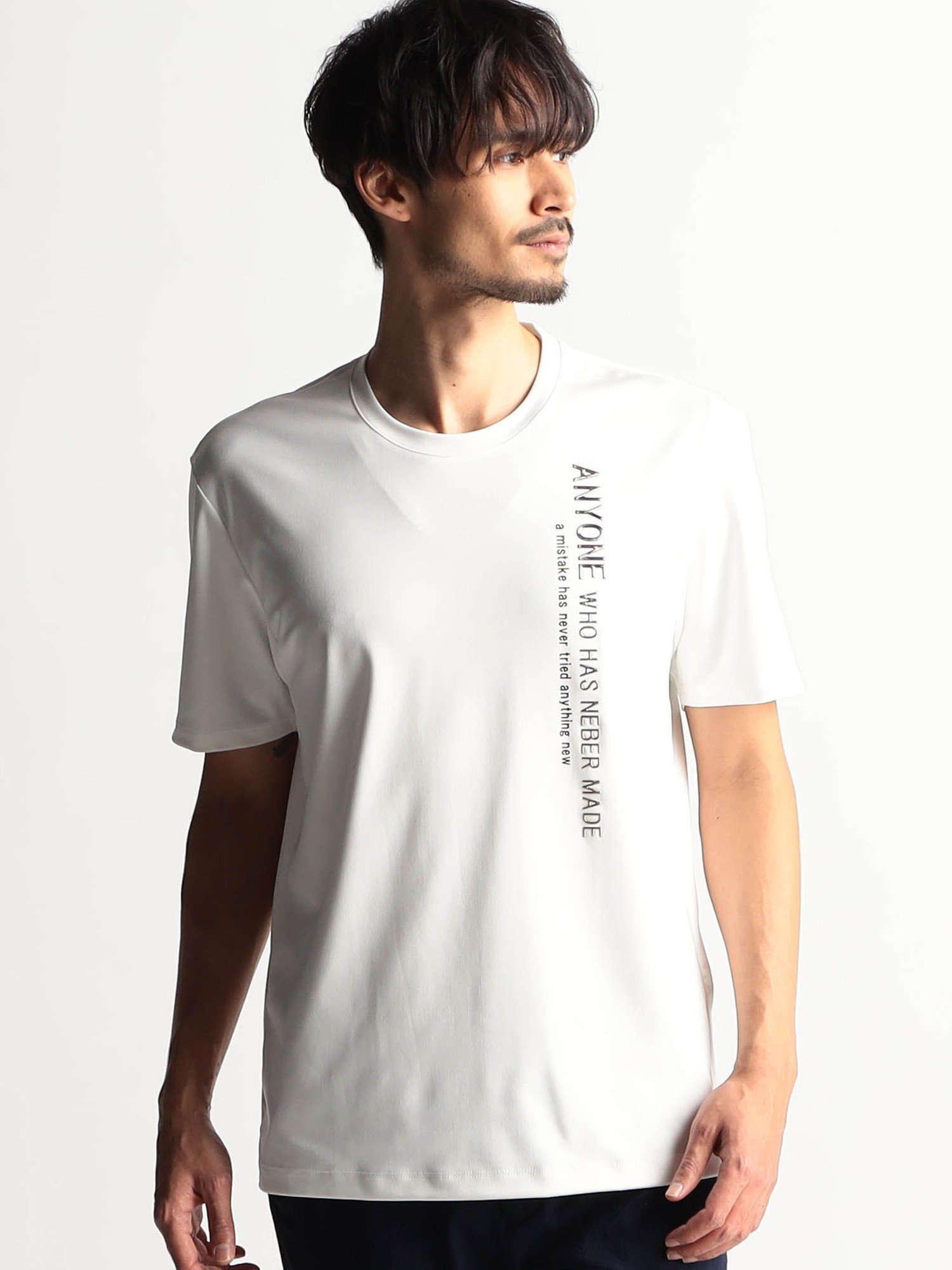 NICOLE CLUB FOR MEN 【25年モデル EC限定再販売】メタルジェルプリント半袖Tシャツ ニコル トップス カットソー・Tシャツ ホワイト ブルー ブラック グレー