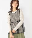 【SALE/60%OFF】studio CLIP チュールスパンコールベスト スタディオクリップ トップス ベスト・ジレ ブラック ベージュ