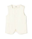 【SALE/40%OFF】MACPHEE ピグメントドリルクロス スクエアネックベスト トゥモローランド トップス ベスト・ジレ ホワイト【送料無料】