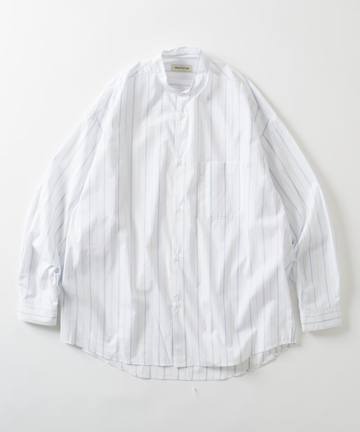 【SALE／20%OFF】FREAK'S STORE Relax Fit リラックスフィット バンドカラー シャツ 【限定展開】 25AW フリークスストア トップス シャツ・ブラウス ベージュ ブラック グリーン ホワイト グレー ブルー【送料無料】