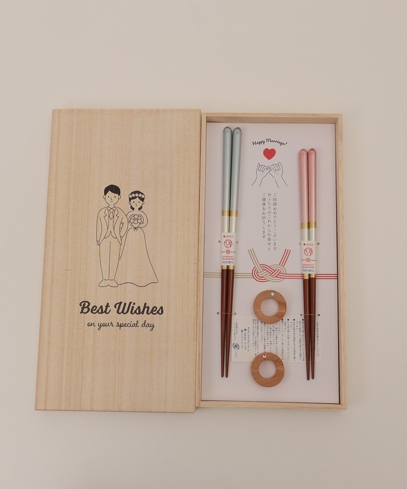 【SALE／17%OFF】BACKYARD FAMILY 桐箱夫婦箸ギフトセット 箸置付 ローラ 食器・調理器具・キッチン用..