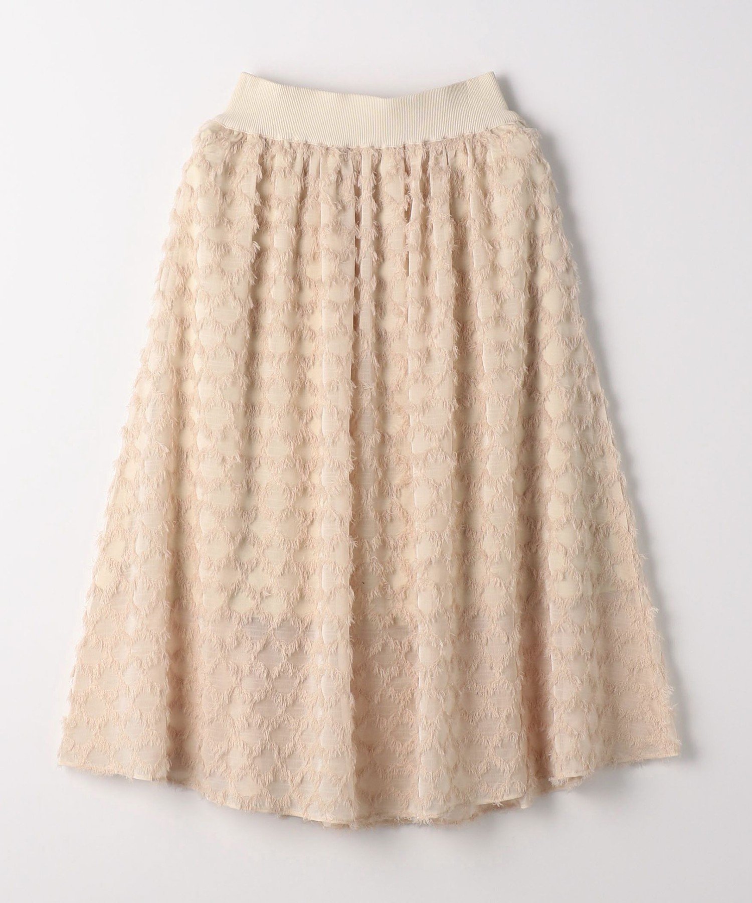 【SALE／50%OFF】UNITED ARROWS green label relaxing カットジャガード フレアスカート ユナイテッドアローズ アウトレット スカート その他のスカート ブラック ホワイト【送料無料】
