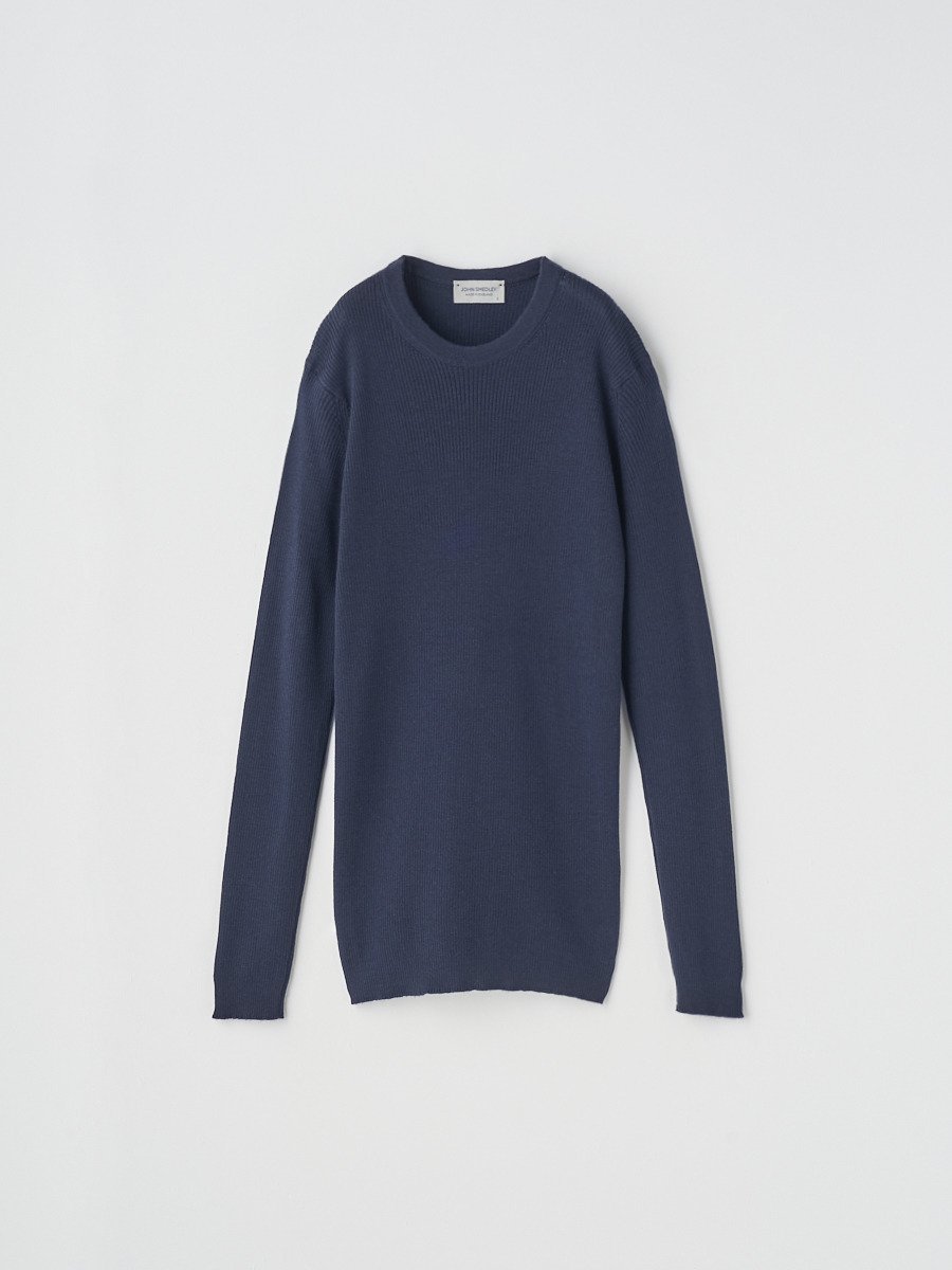 JOHN SMEDLEY クルーネック リブ長袖プルオーバー ｜ NOLAH ｜ 30G ジョンスメドレー トップス ニット【送料無料】
