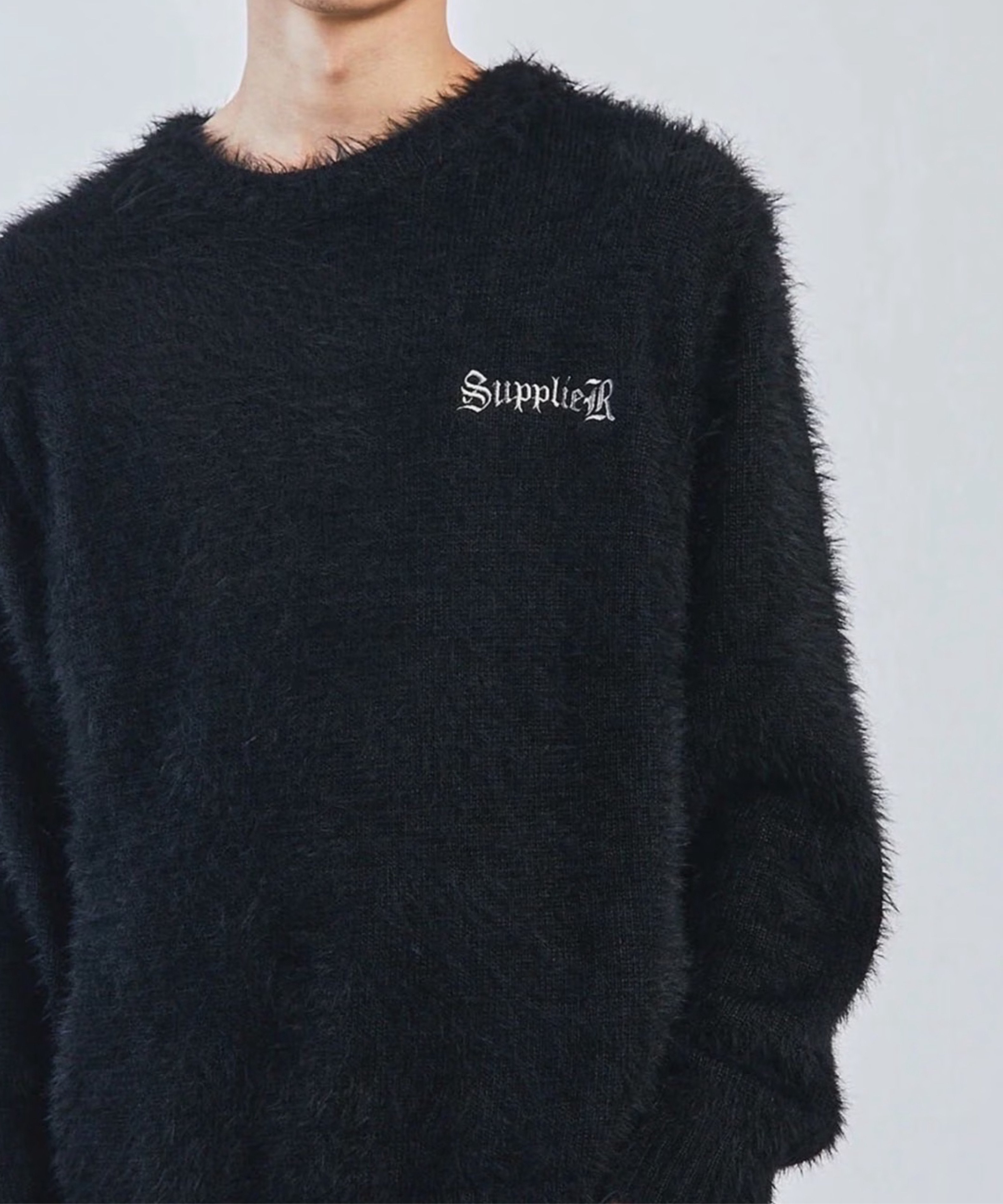 SUPPLIER SUPPLIERCross Shaggy Knit ͥСޥɥå桼ĥץ饹 ȥåץ ˥å ԥ ֥å...