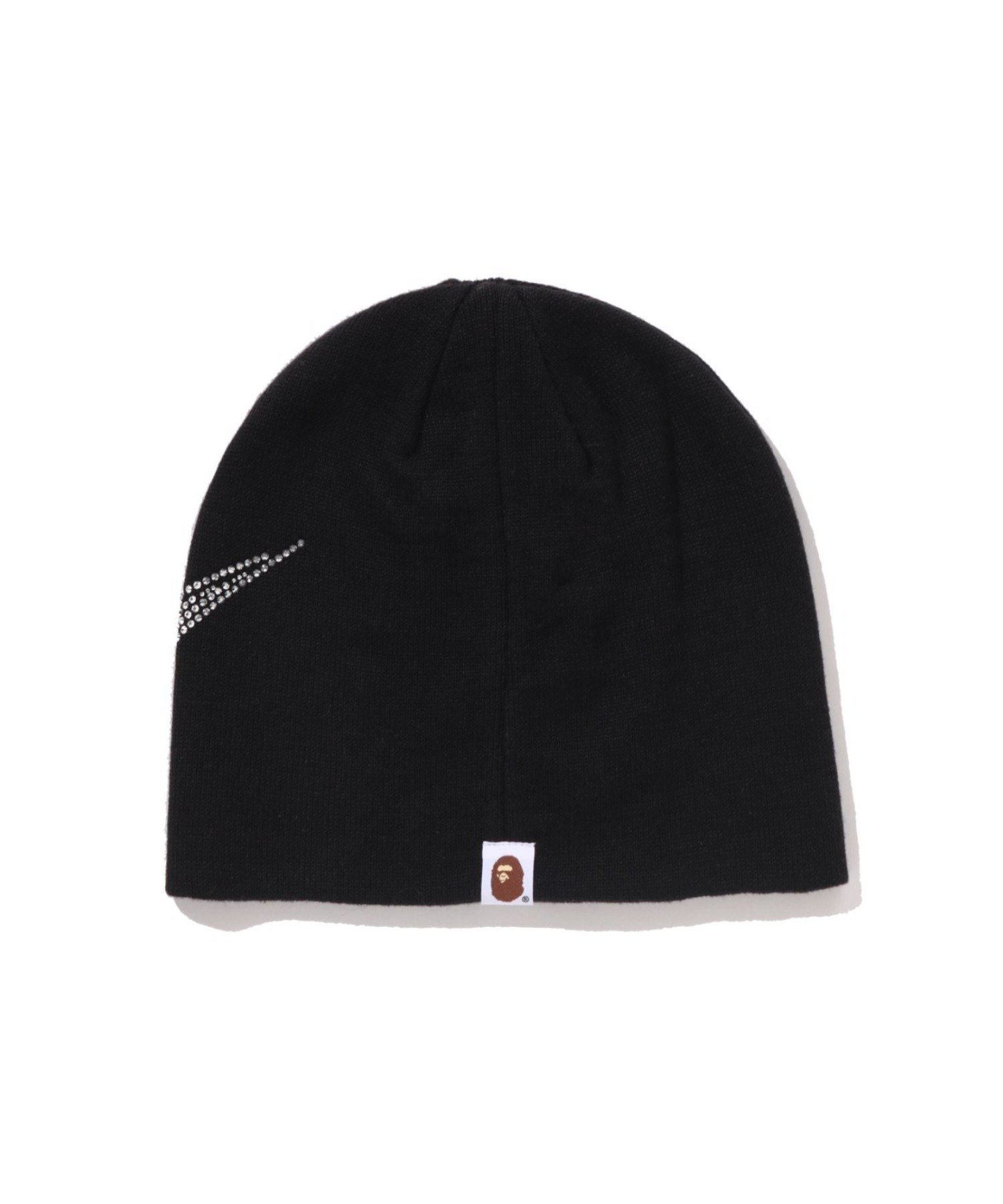 A BATHING APE BAPE STA RHINESTONE BEANIE ア ベイシング エイプ 帽子 ニット帽・ビーニー ブラック ホワイト【送料無料】