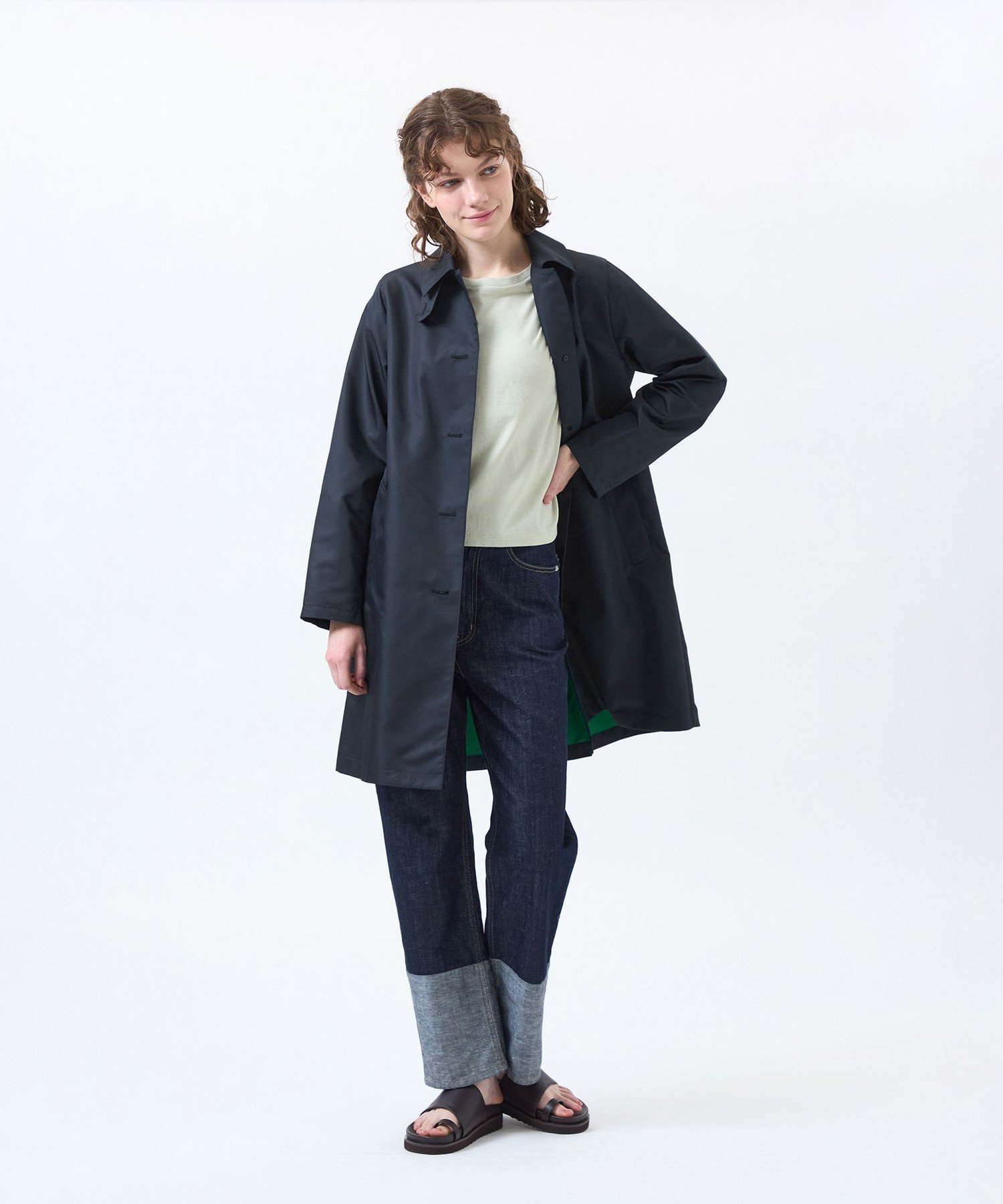 【SALE／24%OFF】MACKINTOSH PHILOSOPHY 【WEB&一部店舗限定】インバーテッドステンカラーコート ダブルクロス製 マッキントッシュ フィロソフィー ジャケット・アウター ステンカラーコート ベージュ ネイビー【送料無料】