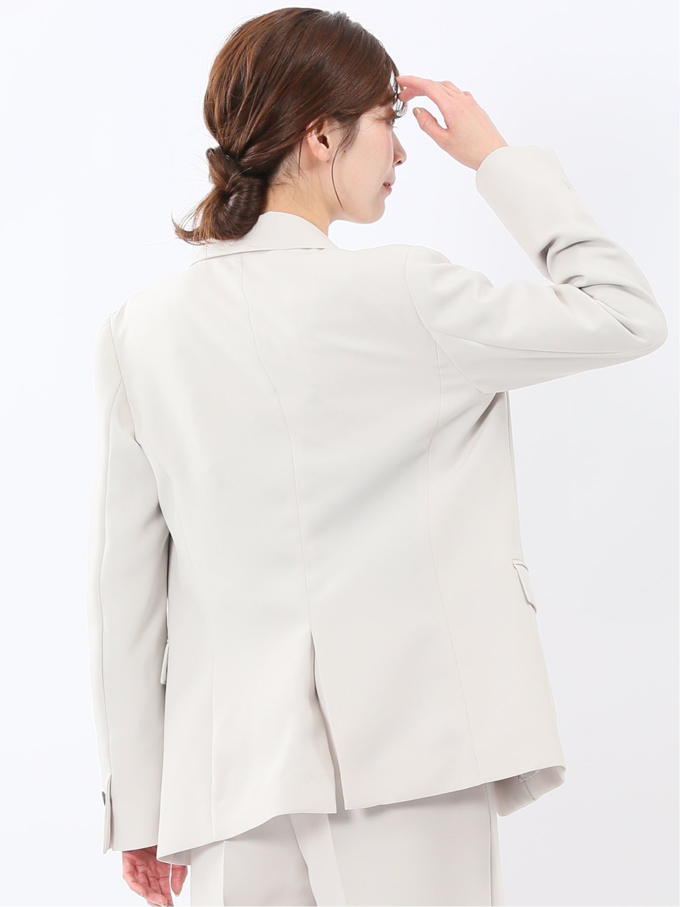 【SALE／15%OFF】m.f.editorial トリアセライク リラクシング 1ボタンジャケット ライトグレー(セットアップ可能) タカキュー ジャケット・アウター テーラードジャケット・ブレザー グレー【送料無料】