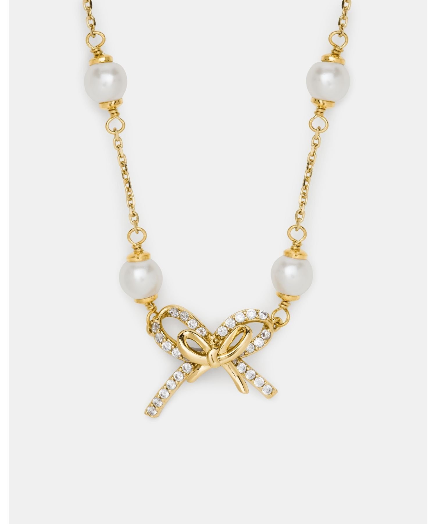 kate spade new york 【公式】ガーリー パーリー パール ボウ スキャッター ネックレス ケイトスペードニューヨーク アクセサリー・腕時計 ネックレス ホワイト【送料無料】