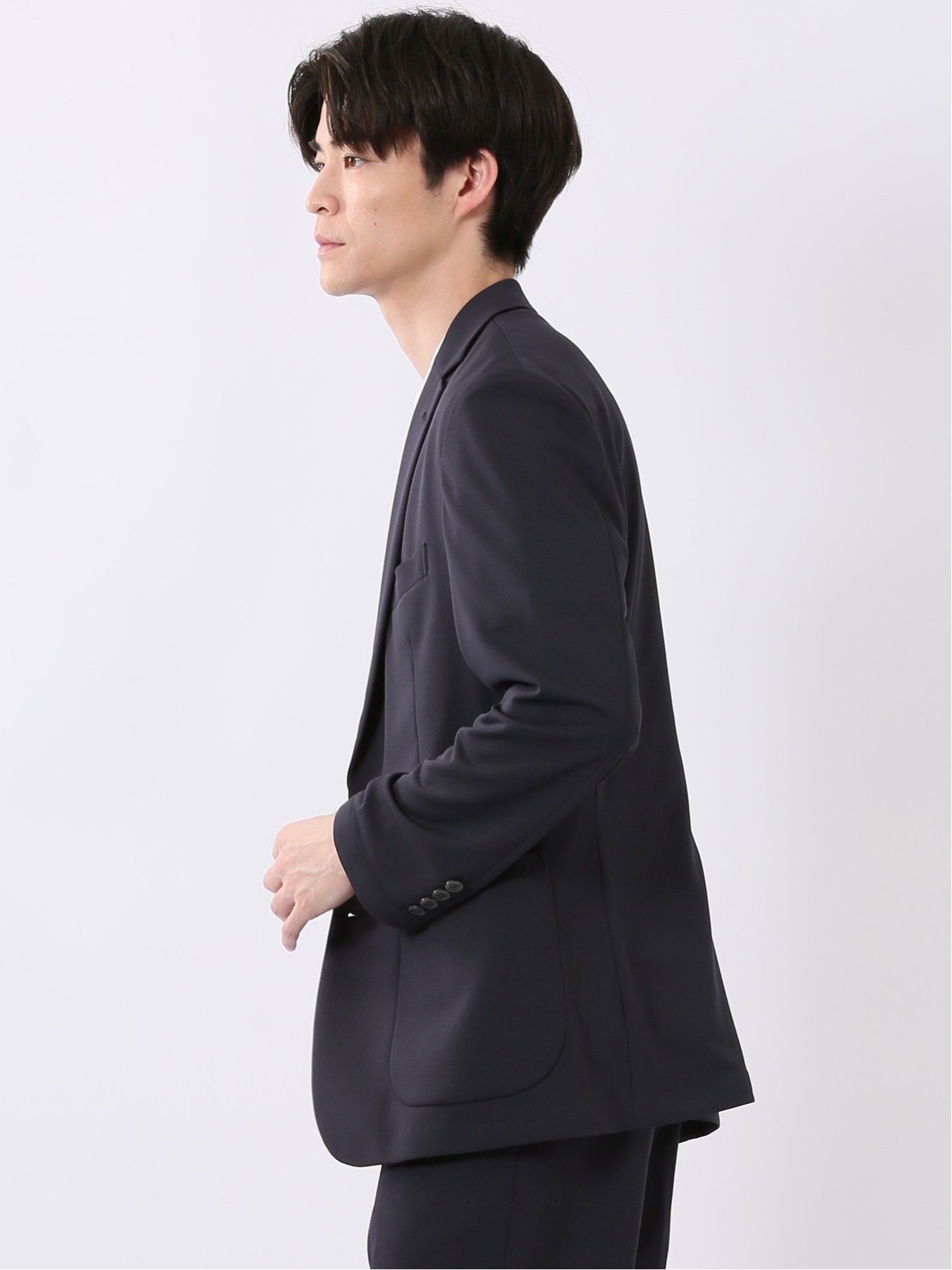 【SALE／10%OFF】TAKA-Q シワレス ストレッチ 吸水速乾 レギュラーフィット 2ボタン ジャケット(セットアップ可能) タカキュー スーツ・フォーマル スーツジャケット ネイビー【送料無料】