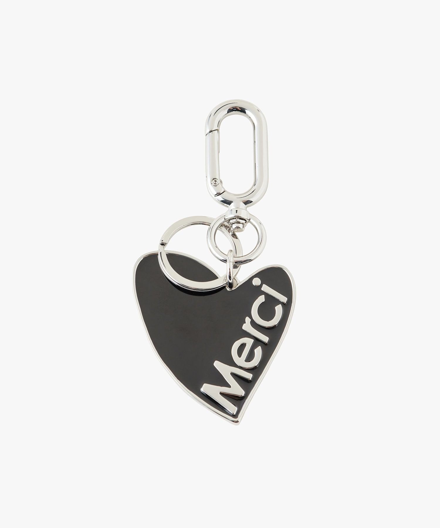 To b. by agnes b. メッセージ ハート キーチャーム "Merci" アニエスベー アクセサリー・腕時計 その他のアクセサリー・腕時計 ブラック【送料無料】