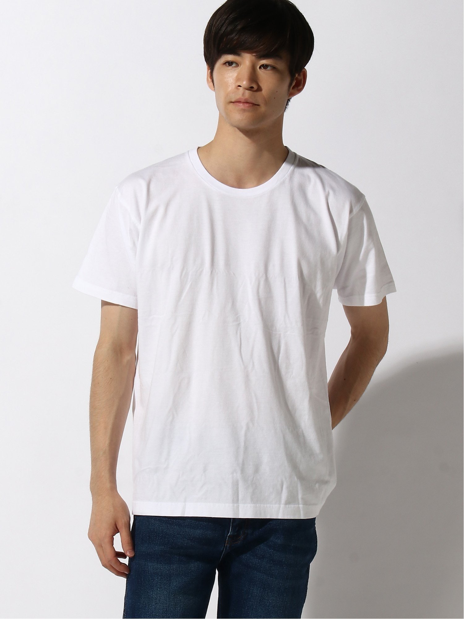 Hanes/(M)JAPAN FIT クルーネックTシャツ H5310 2枚組 ジーンズメイト トップス カットソー・Tシャツ ホワイト