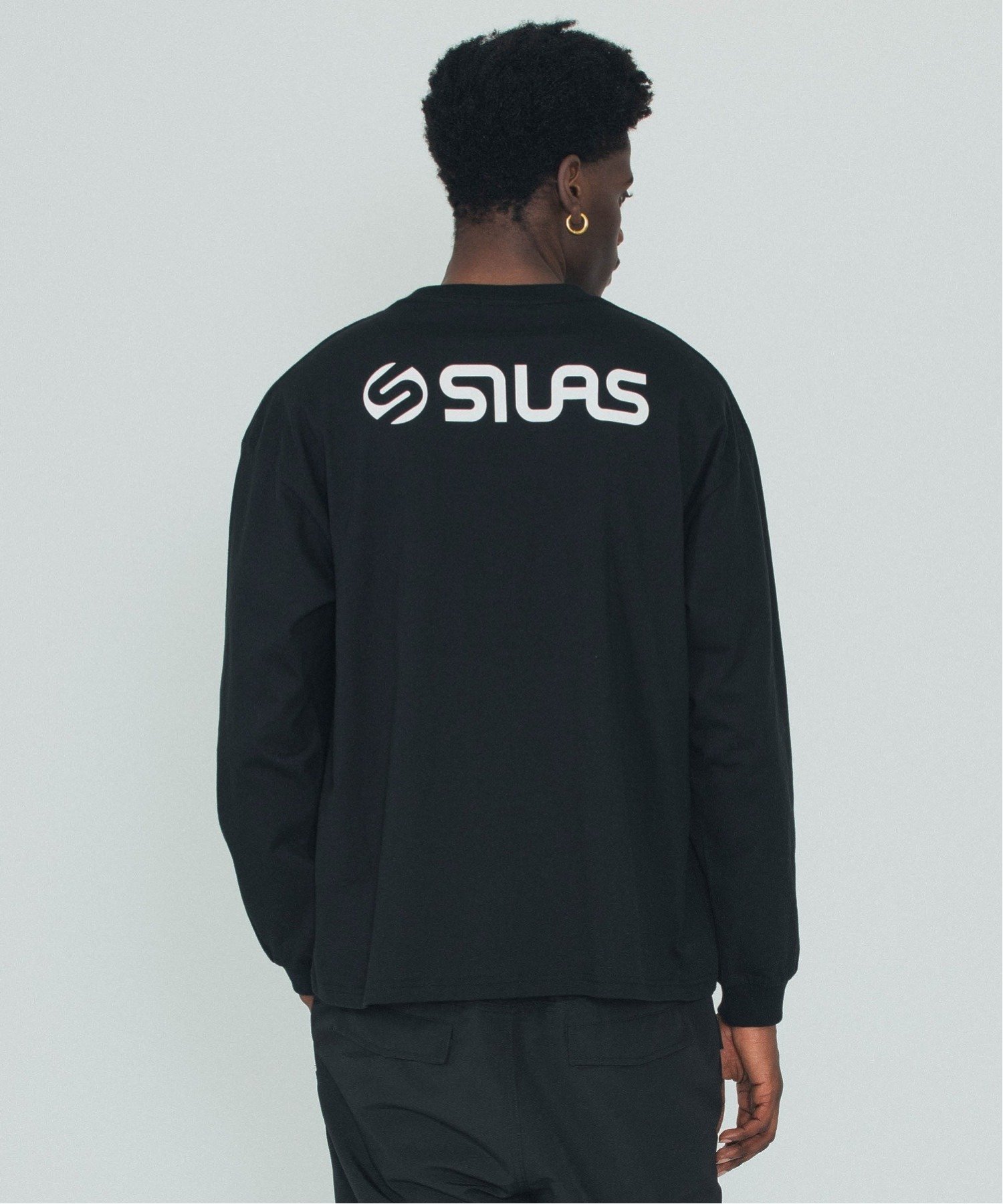 SILAS LOGO PRINTED L/S TEE SILAS サイラス トップス カットソー・Tシャツ ブラック グレー イエロー カーキ ホワイト【送料無料】