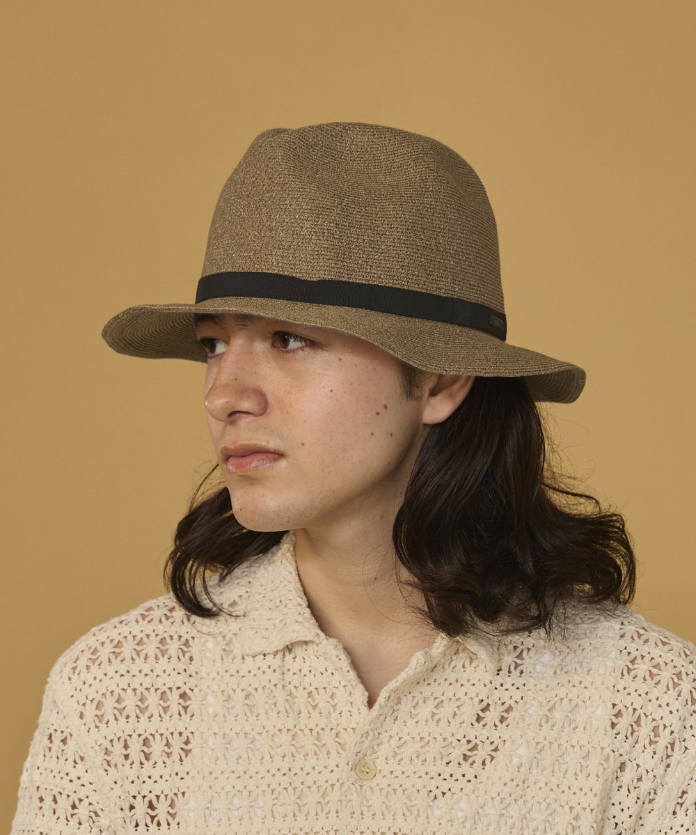 arth arth PaperBD Washable Fedora オーバーライド 帽子 ハット ブラウン ベージュ【送料無料】