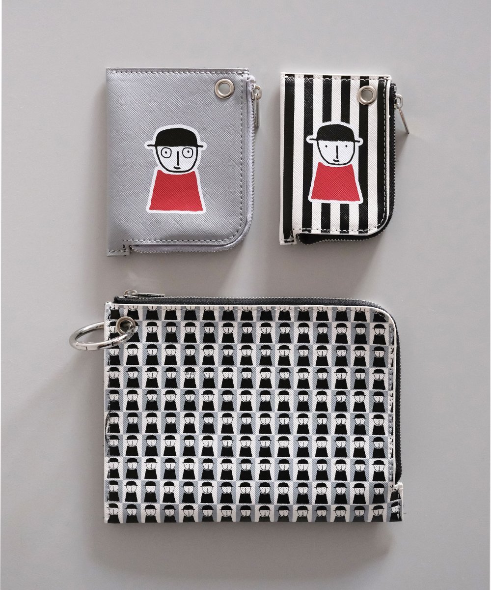 【SALE／20%OFF】CASA PICONE ポーチセット カーサ ピッコーネ 財布・ポーチ・ケース ポーチ ピンク ブラック【送料無料】