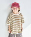 pairmanon 【リンクコーデ】【ふんわりワッフル】バルーンシルエットTシャツ ペアマノン トップス カットソー・Tシャツ ホワイト ベージュ ブラウン ブラック グリーン