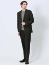 m.f.editorial ウール混 スリムフィット 2ボタン2ピーススーツ 千鳥こげ茶 【25SS】 メンズ セットアップ ジャケット ビジネス カジュアル ...