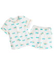 moimoln 【ルームウェア】キャメルメッシュトップス&パンツ モイモルン インナー・ルームウェア その他のインナー・ルームウェア グリーン【送料無料】