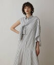 GRACE CONTINENTAL ストライプシャツワンピース グレースコンチネンタル ワンピース・ドレス シャツワンピース グリーン ホワイト ブルー【送料無...