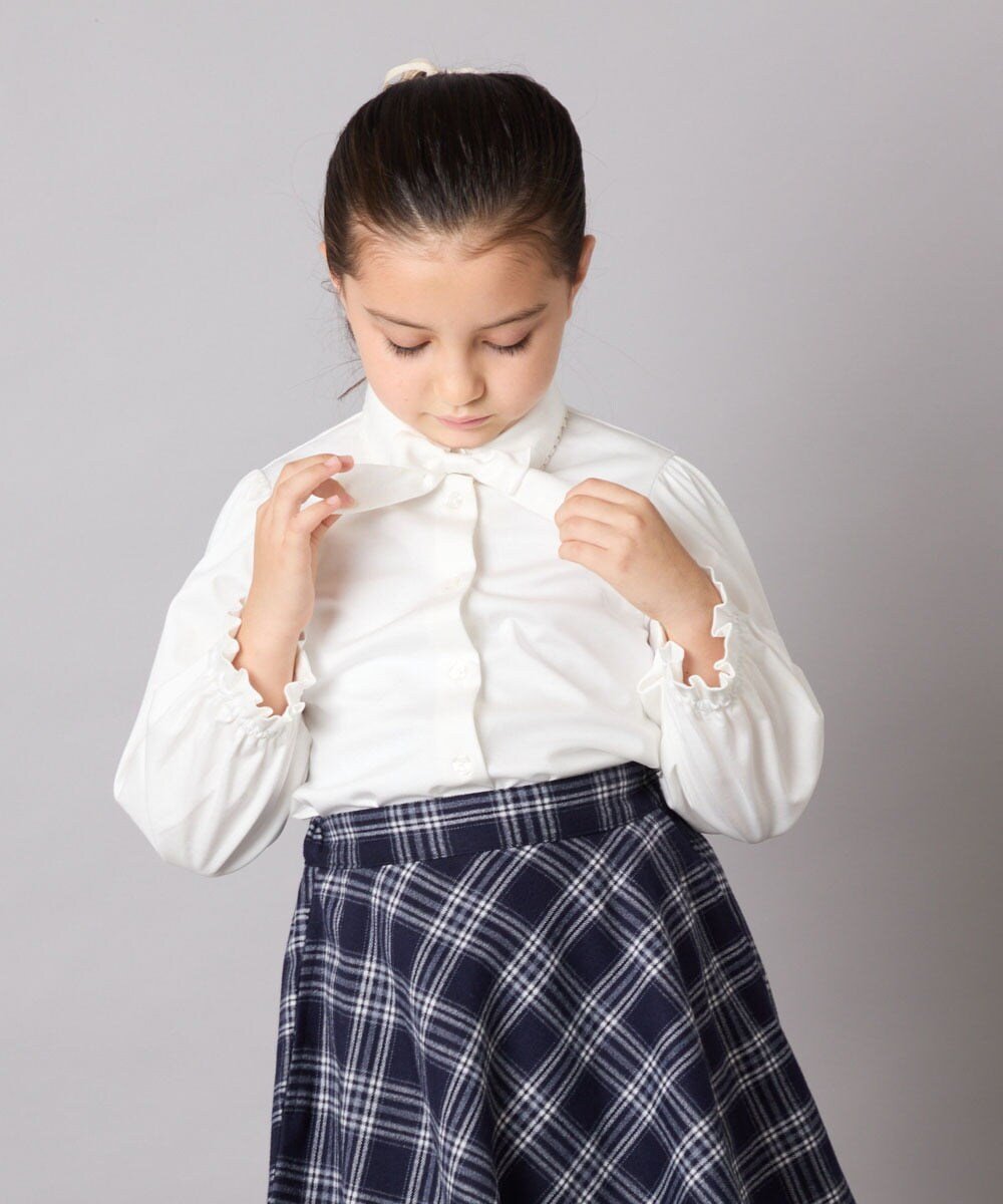 【SALE／10%OFF】a.v.v [110-130]【取り外し可能リボンタイ/きれい見えカットソー...