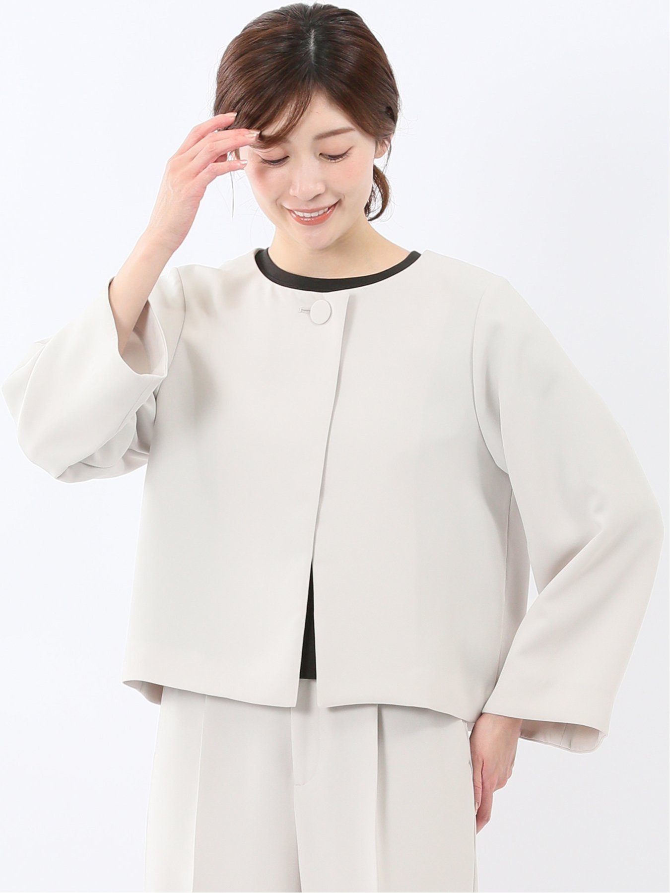 【SALE／10%OFF】m.f.editorial トリアセライク バージャケット ライトグレー(セットアップ可能) タカキュー ジャケット・アウター テーラードジャケット・ブレザー グレー【送料無料】