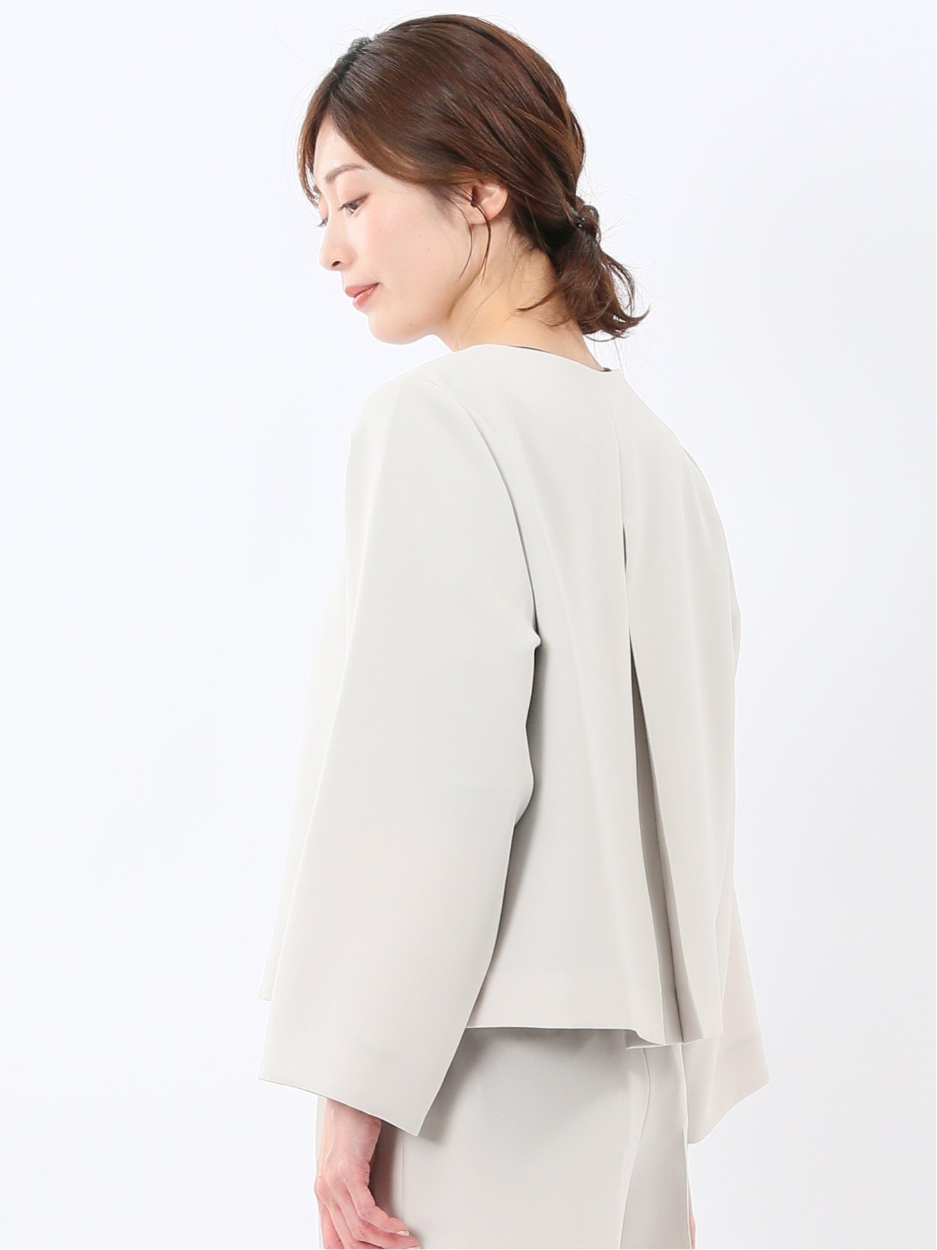 【SALE／10%OFF】m.f.editorial トリアセライク バージャケット ライトグレー(セットアップ可能) タカキュー ジャケット・アウター テーラードジャケット・ブレザー グレー【送料無料】
