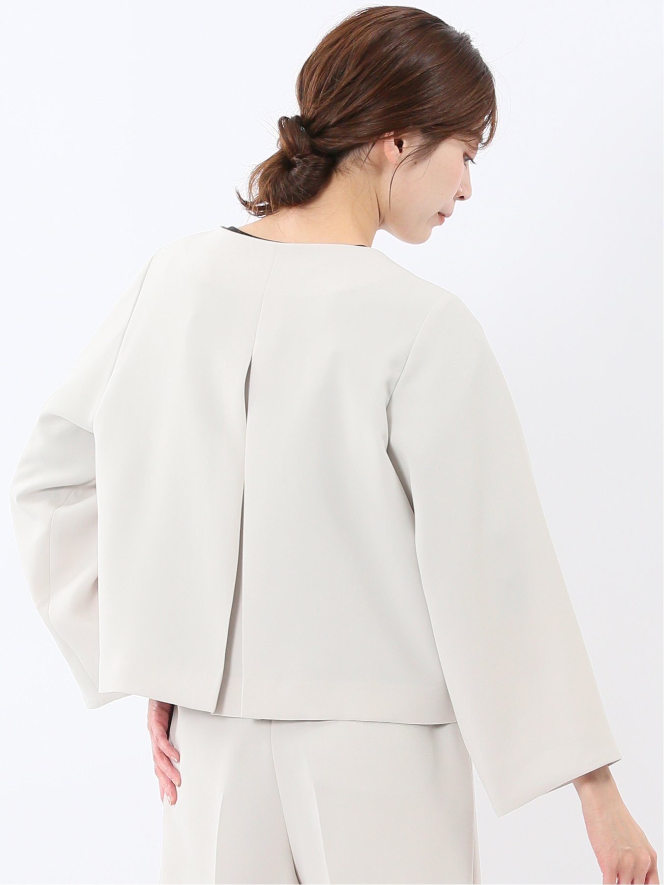 【SALE／10%OFF】m.f.editorial トリアセライク バージャケット ライトグレー(セットアップ可能) タカキュー ジャケット・アウター テーラードジャケット・ブレザー グレー【送料無料】