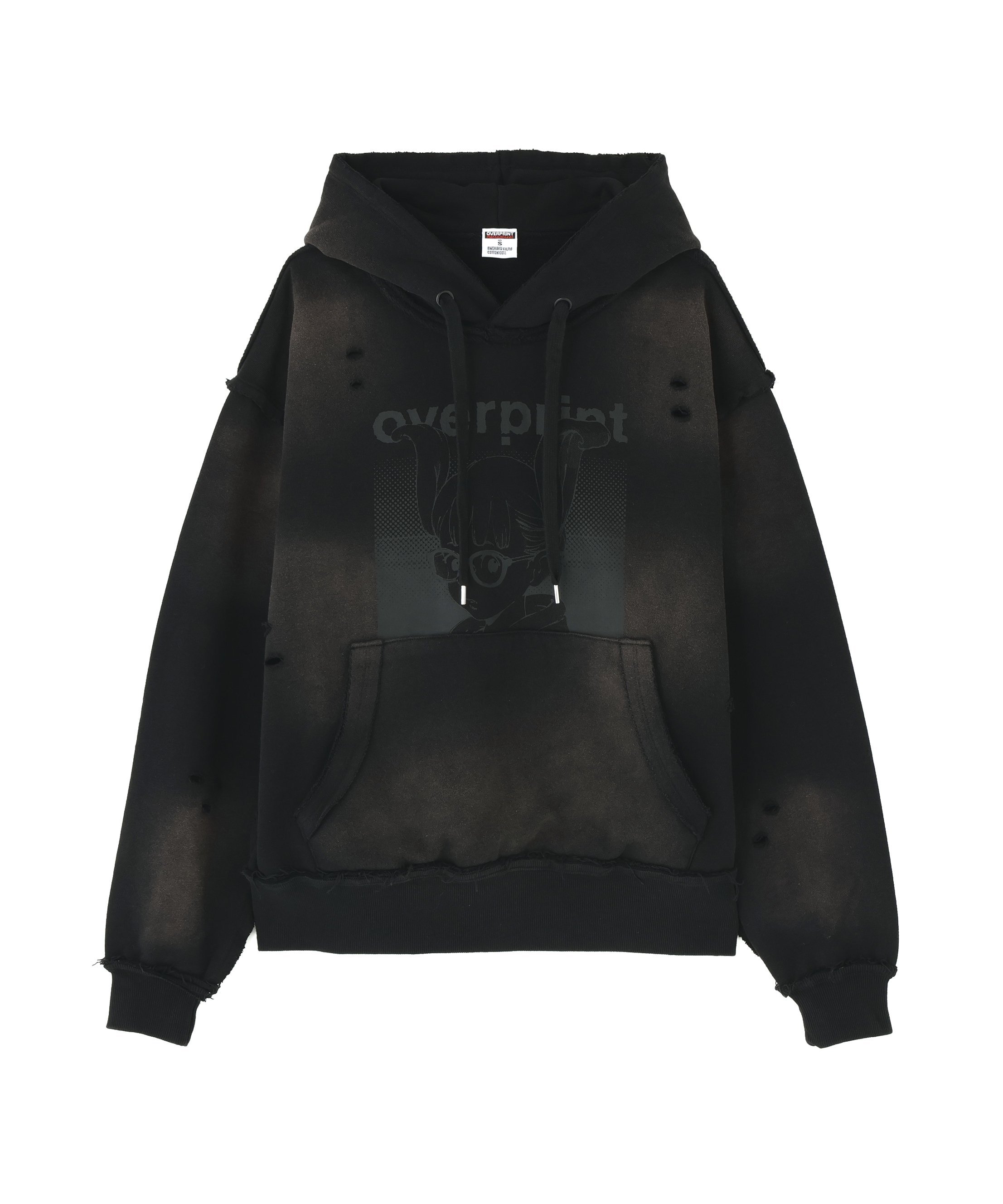 LHP overprint/オーバープリント/SHADOW Hoodie C エルエイチピー トップス パーカー・フーディー ブラック ピンク