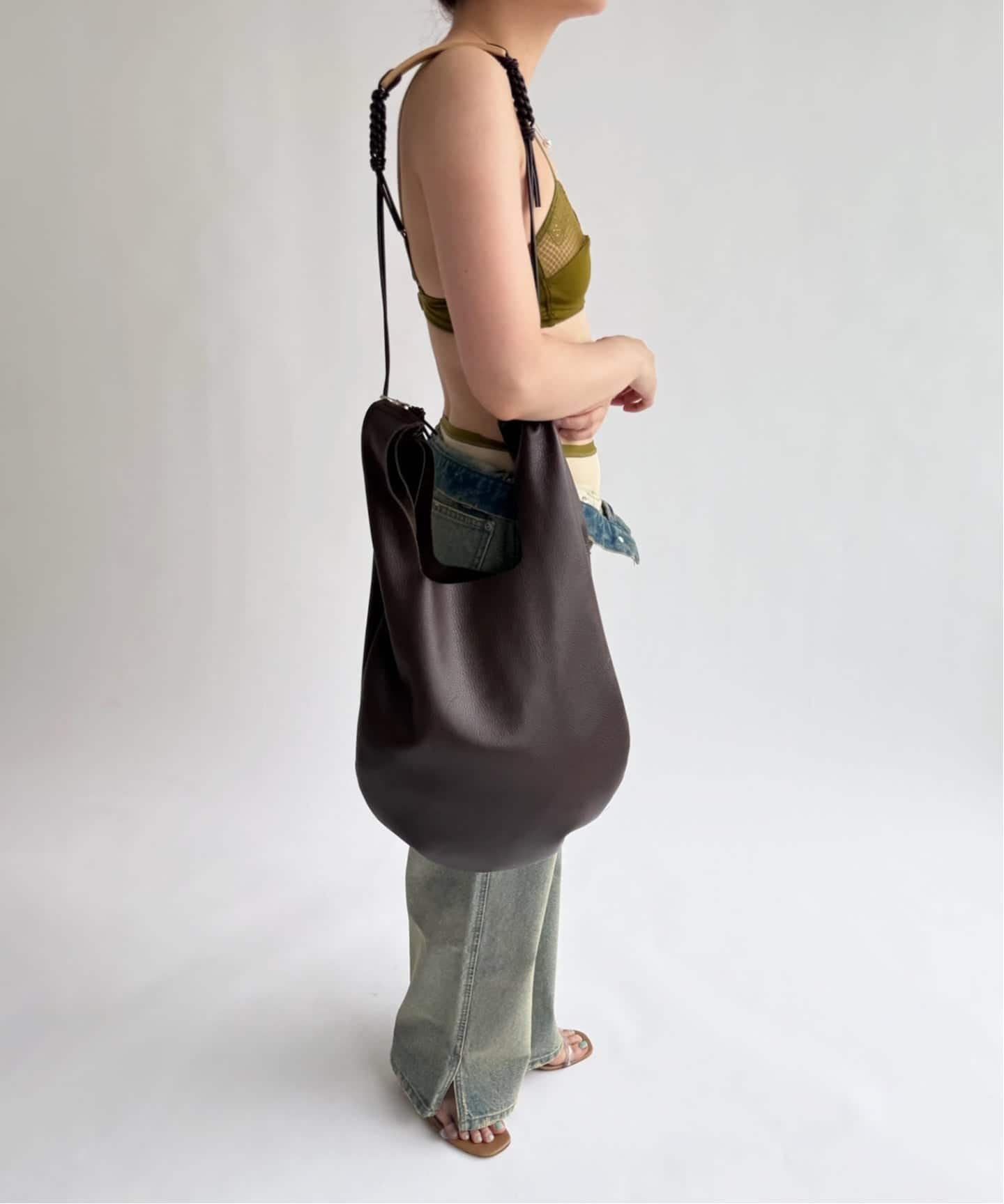 EDIT.FOR LULU 【_Fot/フォート】plywood knot handle bag エディット フォー ルル バッグ その他のバッグ ブラウン【送料無料】