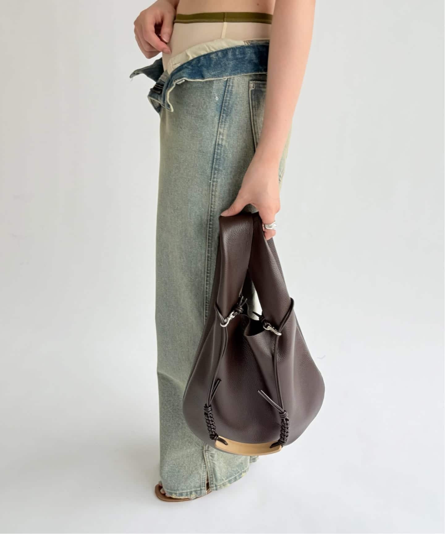 EDIT.FOR LULU 【_Fot/フォート】plywood knot handle bag エディット フォー ルル バッグ その他のバッグ ブラウン【送料無料】