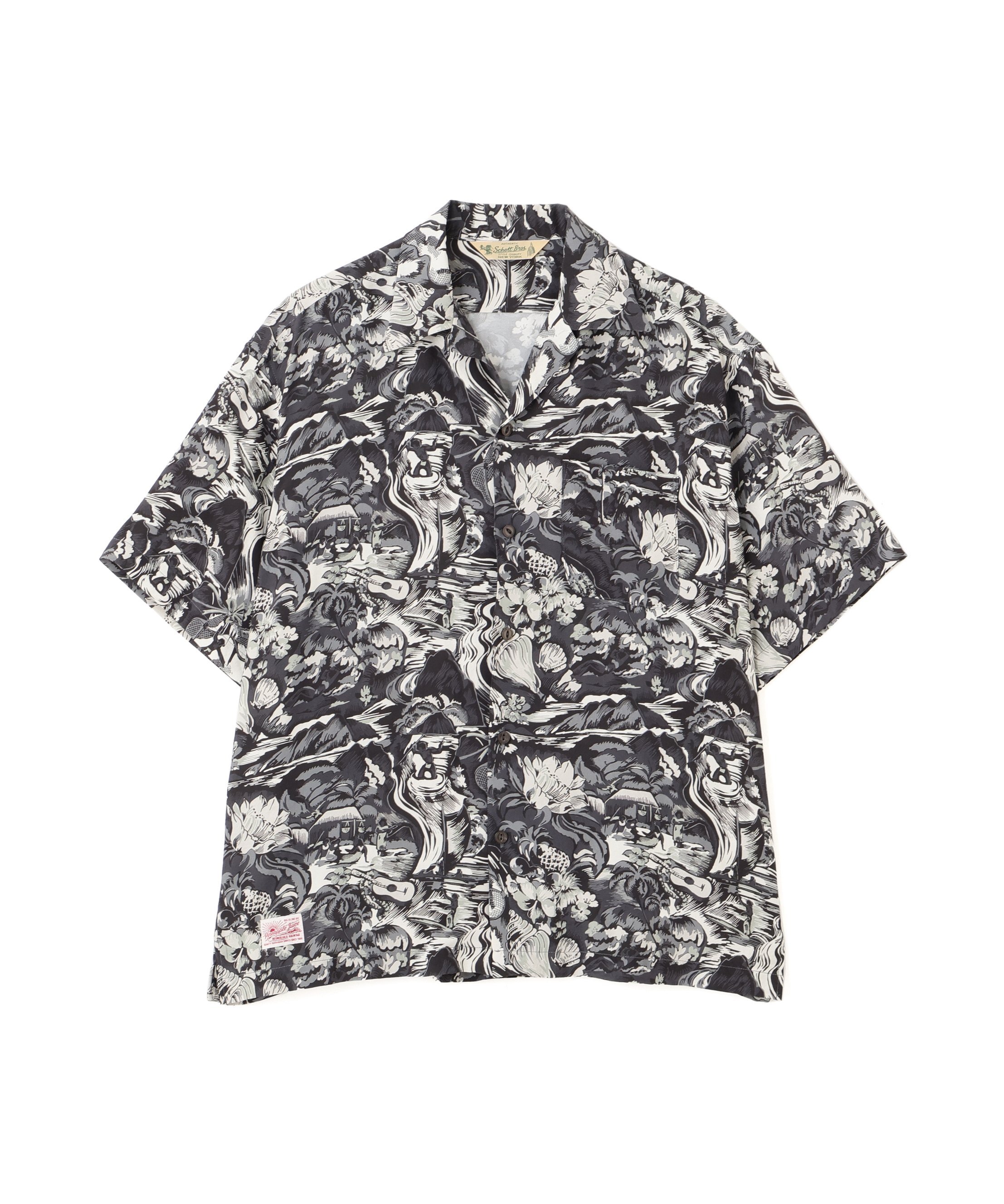 ×PJ/×パイナップルジュース/WATER VALLEY RAYON SHIRT/ウォーター バレー レーヨン シャツ ショット トップス シャツ・ブラウス ブラック