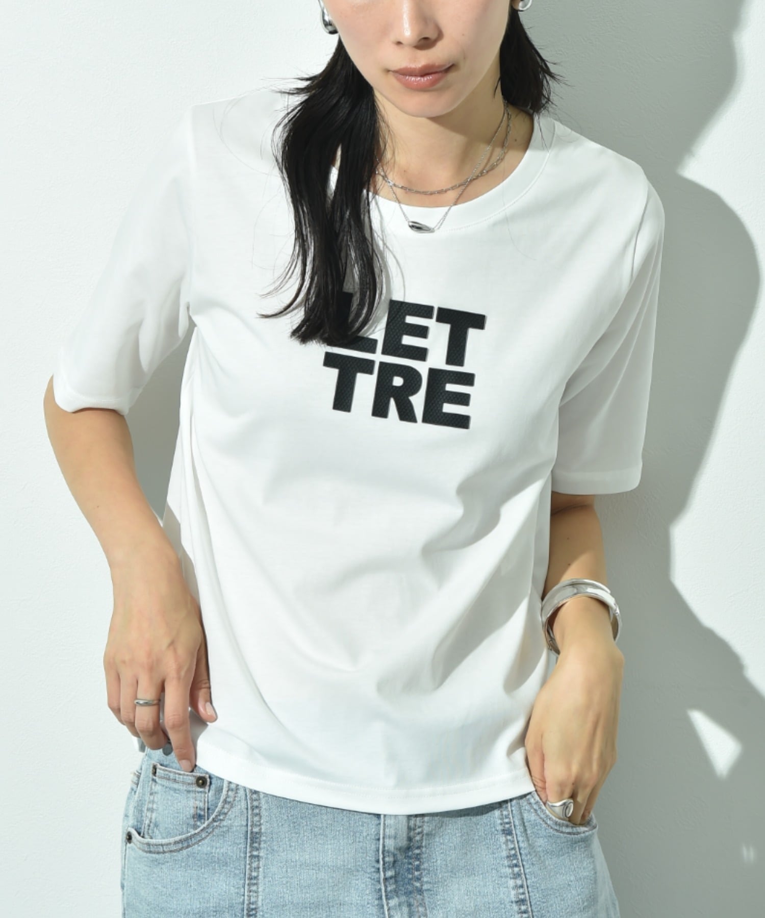INTERPLANET 立体ドットロゴT インタープラネット トップス カットソー・Tシャツ ブラック ブラウン ホワイト