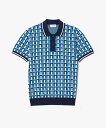 【SALE/30%OFF】LACOSTE オーガニックコットン ロバート・ジョージ ジャカードニットポロシャツ ラコステ トップス ポロシャツ ブルー【送料無料...