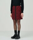 【SALE/50%OFF】GRACE CONTINENTAL リボンヤーンツイードスカート グレースコンチネンタル スカート ミニスカート レッド【送料無料】