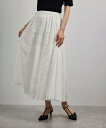 【SALE/30%OFF】ROPE' 【洗える】シアーチェックスカート/セットアップ対応 ロペ スカート その他のスカート ホワイト【送料無料】