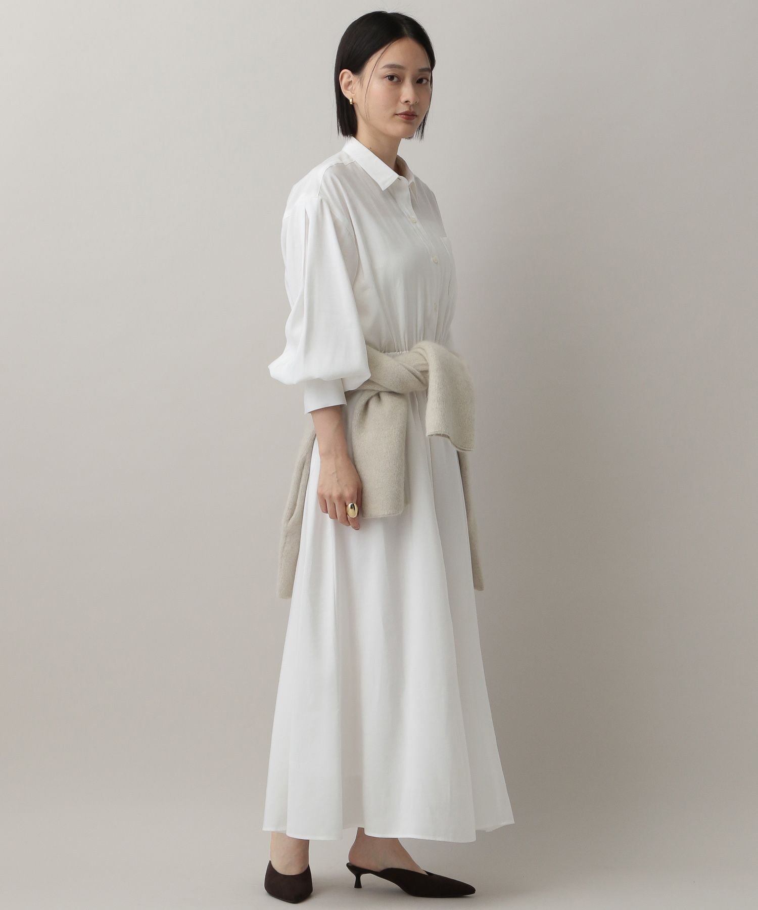 【SALE／50%OFF】A part by ドロストシャツワンピース アパートバイ ワンピース・ドレス ワンピース ホ..