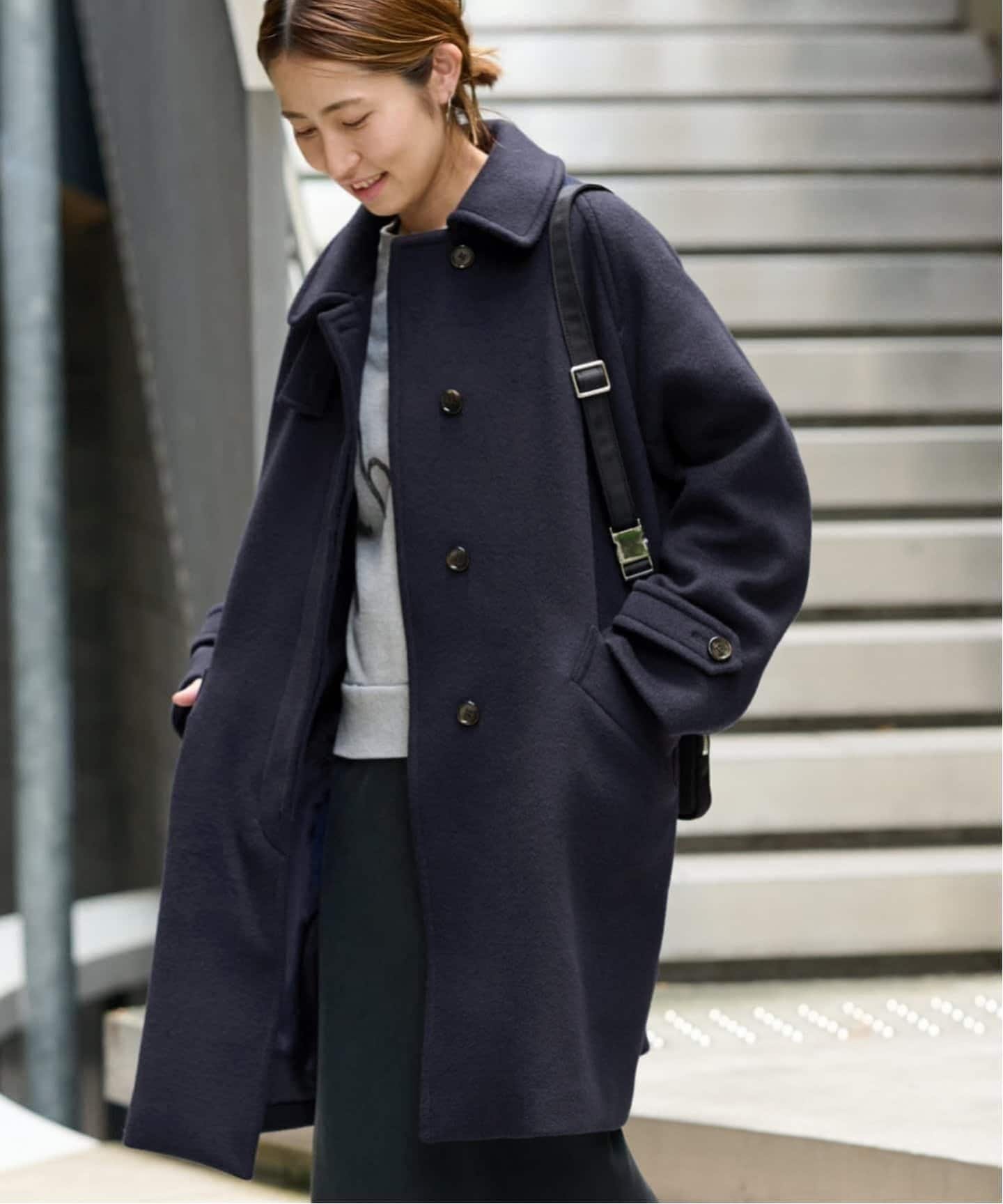 FRAMeWORK ≪WEB先行 / 追加≫ラムウールMIXシャルムバルカラーコート フレームワーク ジャケット・アウ..