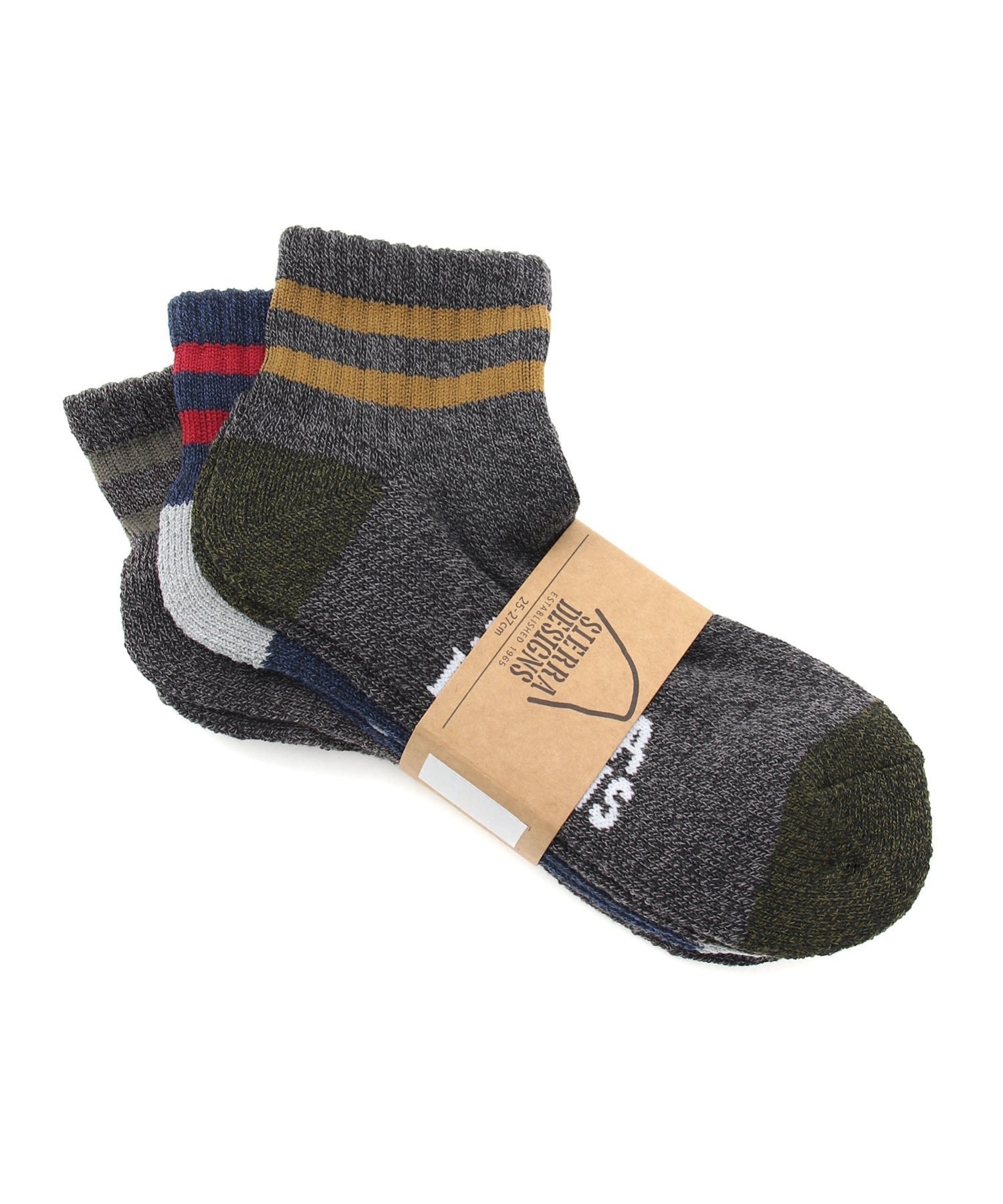 【SALE／3%OFF】yield 【SIERRA DESIGNS】シエラデザインズ 3P Line Short Socks ライン ショートソックス 靴下 3足組 イールド 靴下・レッグウェア 靴下