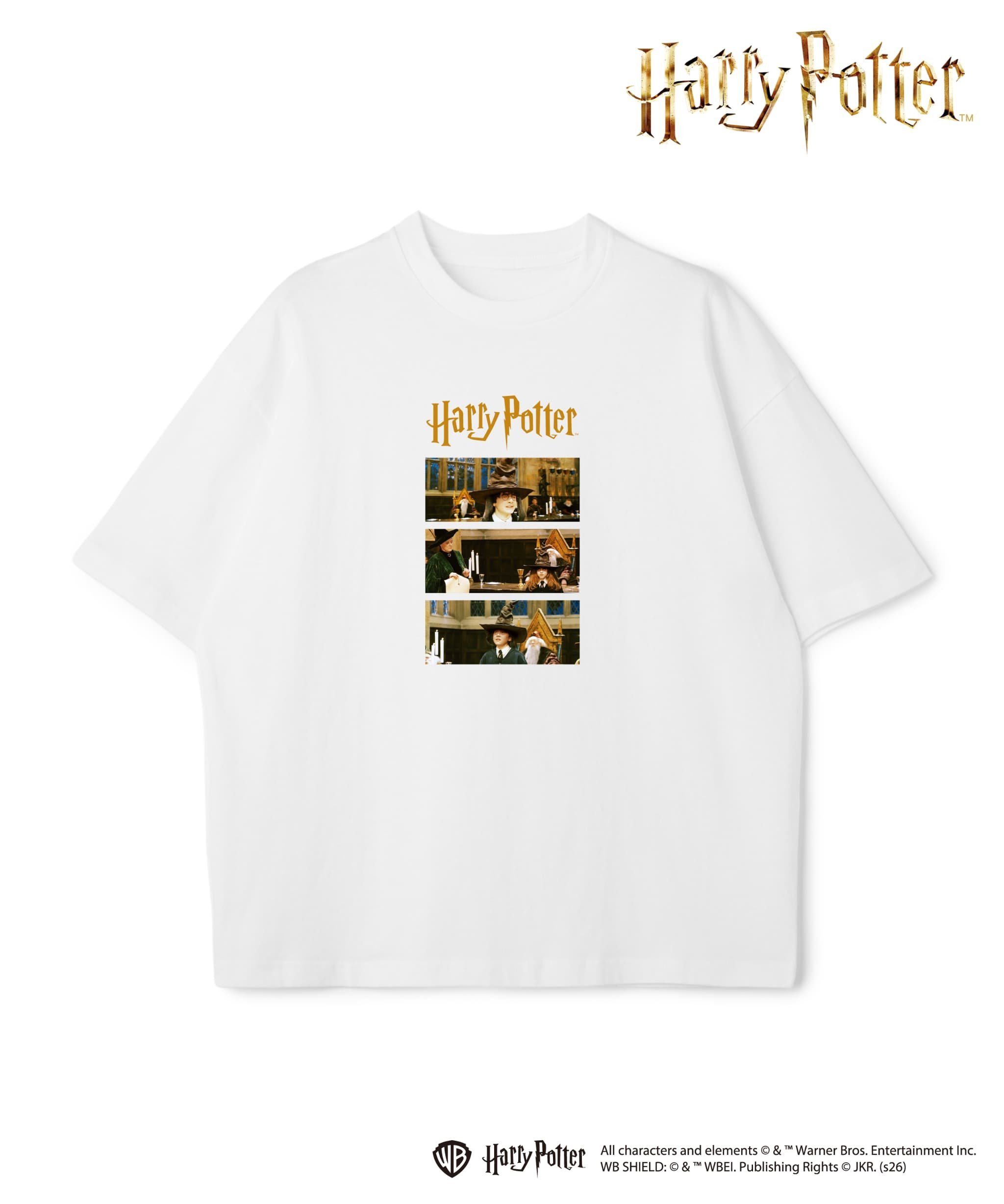 【Harry Potter】別注 / ハリー・ポッターフォトTシャツ / Over Harf Sleeve T-shirt《UNISEX》(2026SS) クロスマルシェ トップス カットソー・Tシャツ ホワイト ブラック